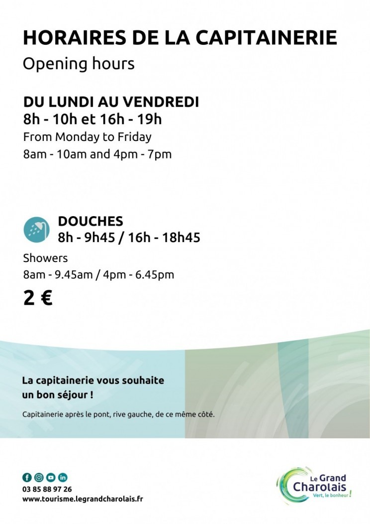 Horaires Capitainerie 2025