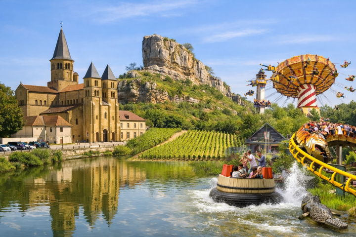 © Basilique de Paray le Monial- Parc d'attractions LE PAL- Roche de Solutré et ses Vignoles