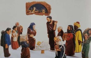 Exposition de Noël - Crèche en bois sculpté d'Henri Vincenot